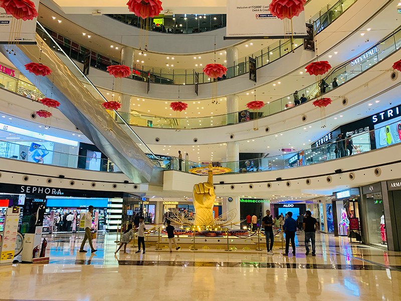 Inside mall advertising in Delhi